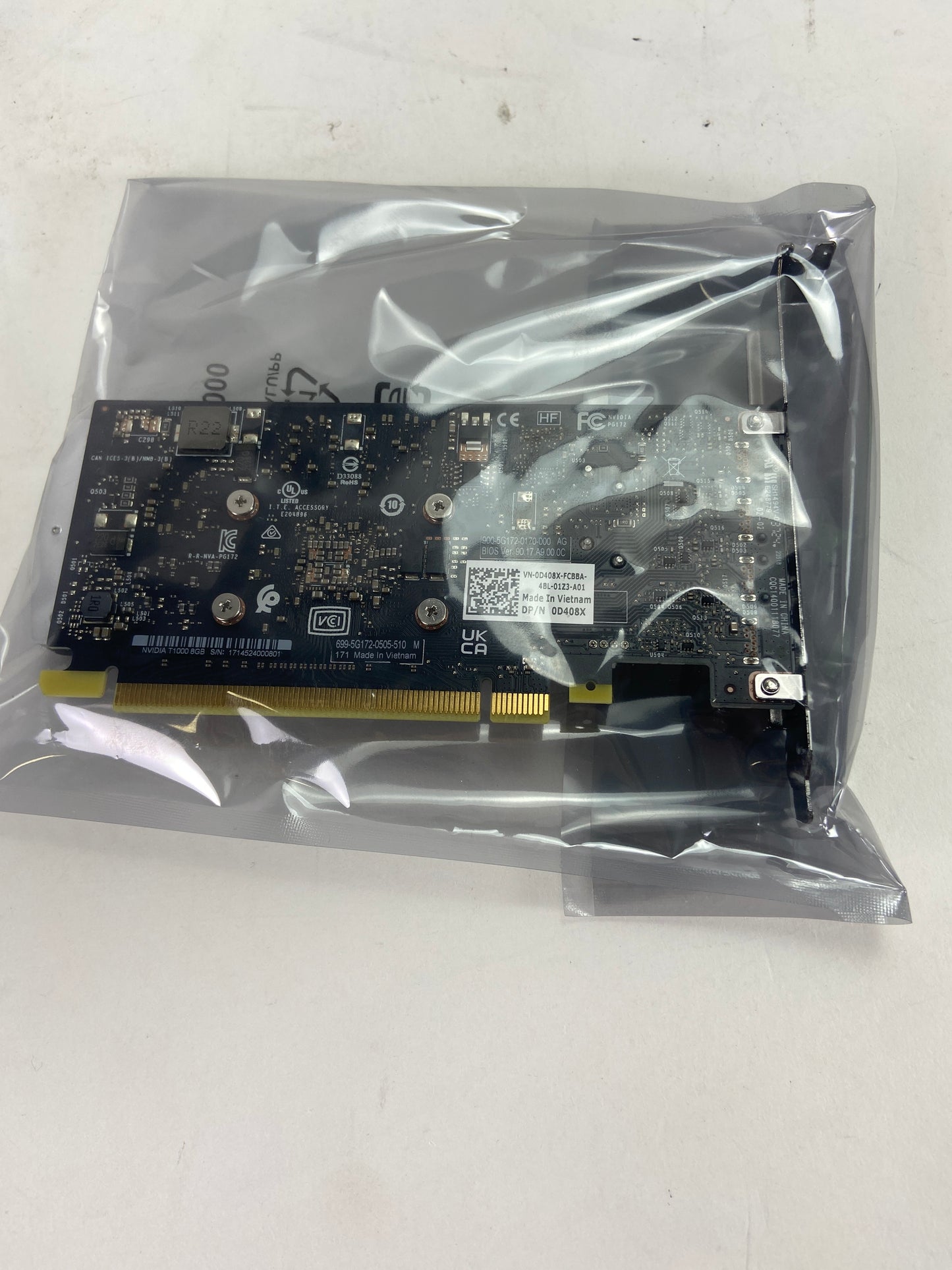 New NVIDIA T1000 8GB GDDR6 Graphics Card VN-0D408X-FCBBA-4BL-01Z3-A01