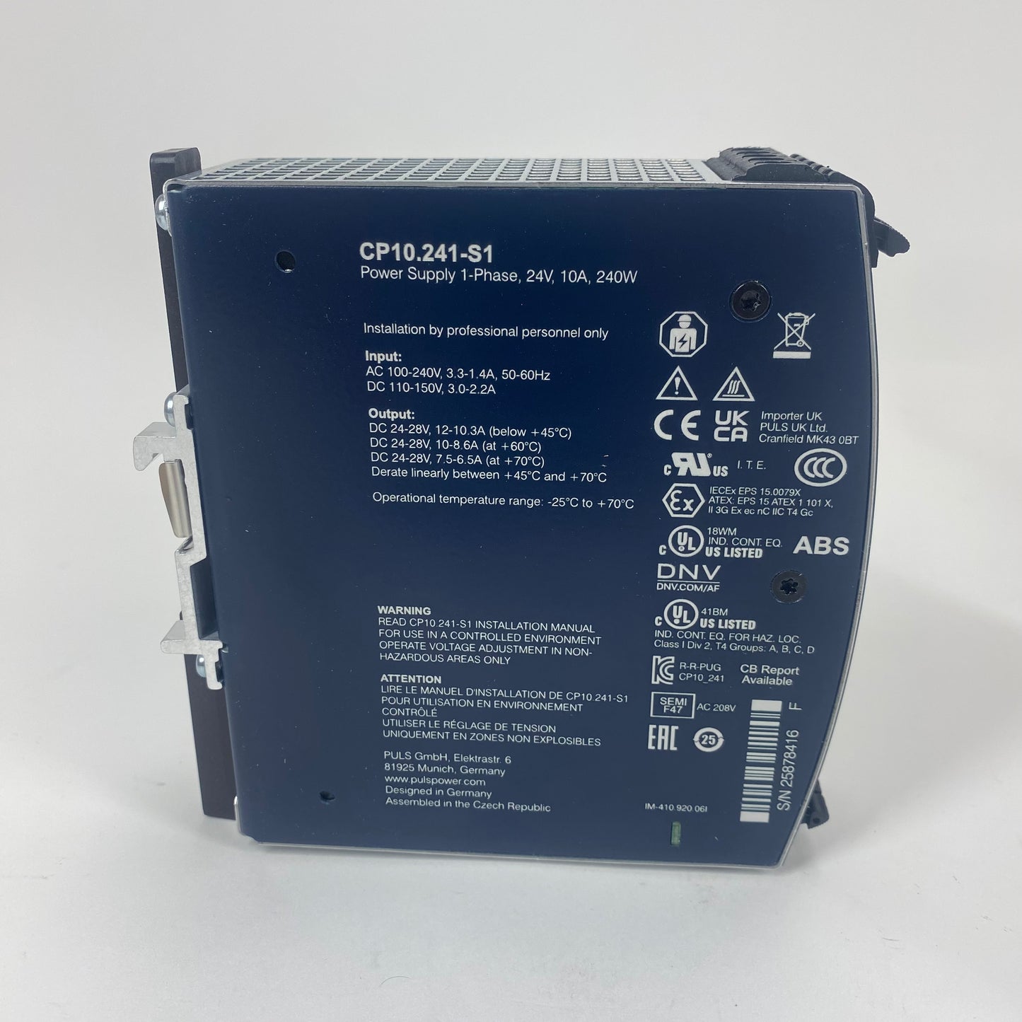 PULS CP10.241-S1 Power Supply AC 100-240V DC 110-150V