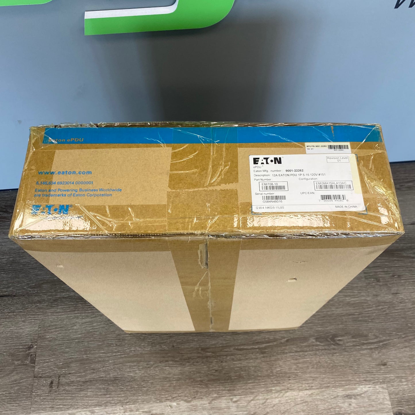 New Eaton EMIT08-10 Metered Input Rack 12A PDU 1P 5-15 120V