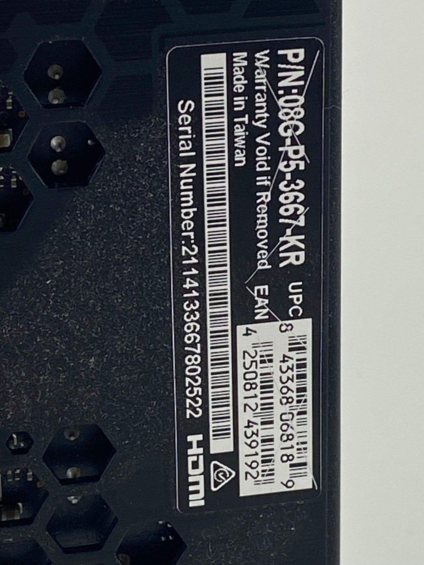EVGA GeForce RTX 3060 Ti 8GB GDDR6 Graphics Card 08G-P5-3667-KR
