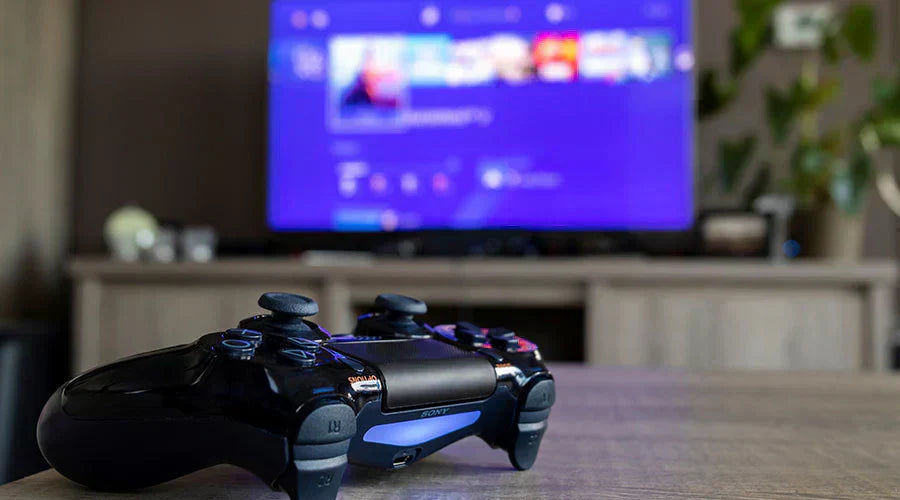 Video game consoles displayed for resale evaluation at PayMore Doraville