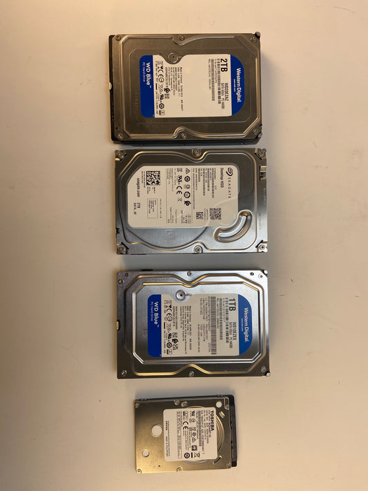 Western Digital, Seagate and Toshiba 3.5" and 2.5"  1TB, 2TB SATA HDD