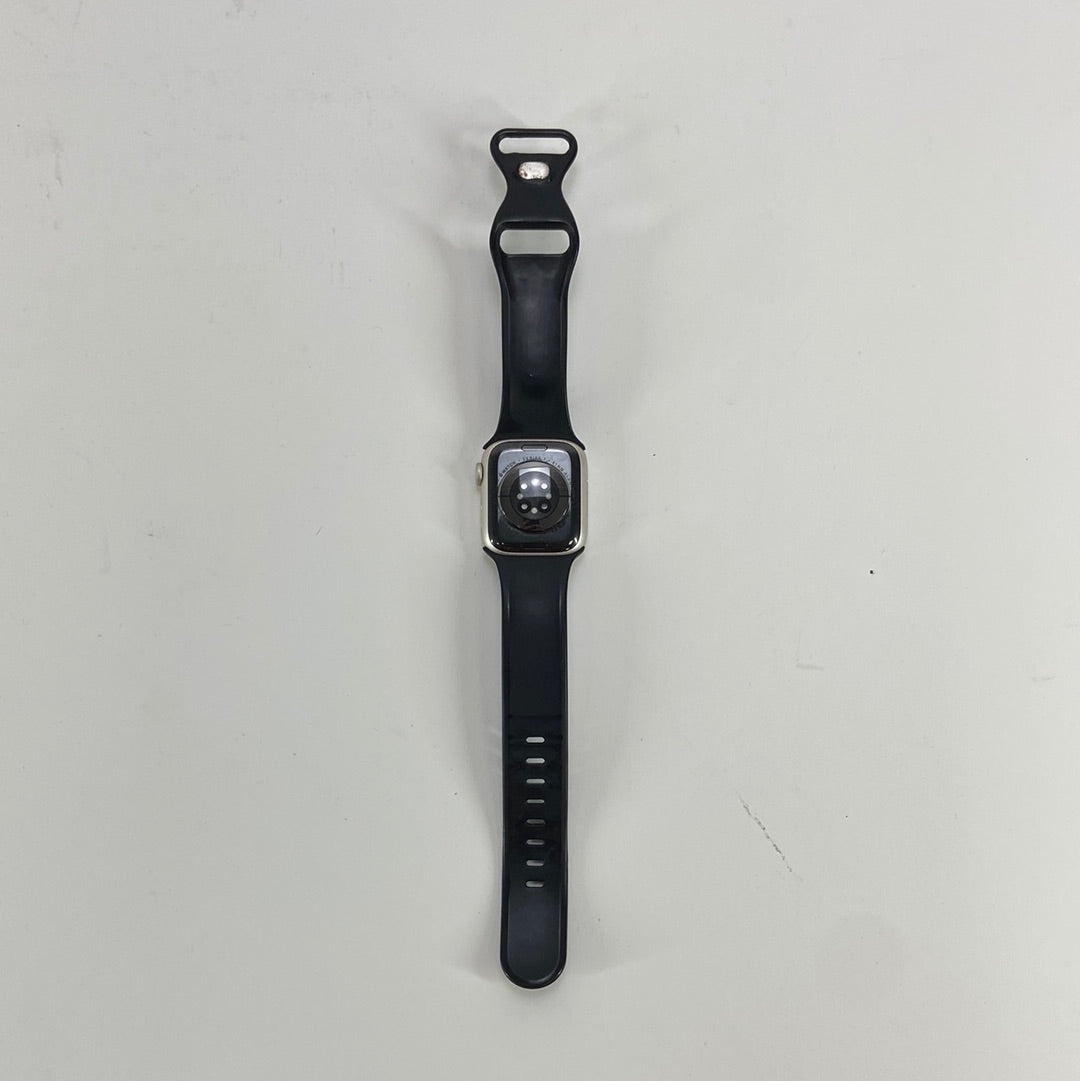 GPS Only Apple Watch Series 7 41MM Starlight Aluminum Nylon A2473