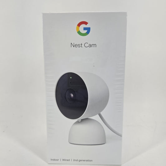 New Google Nest Cam 2nd Gen Wired Indoor Security Camera Snow GJQ9T