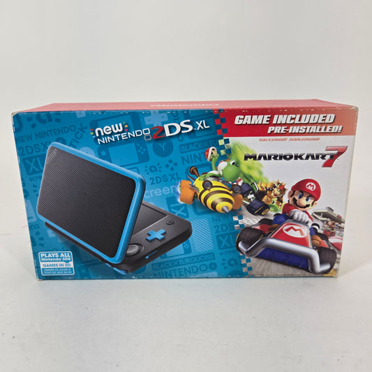 Open Box Nintendo New 2DS XL Mario Kart 7 Bundle JAN-001 Black/Turquoise