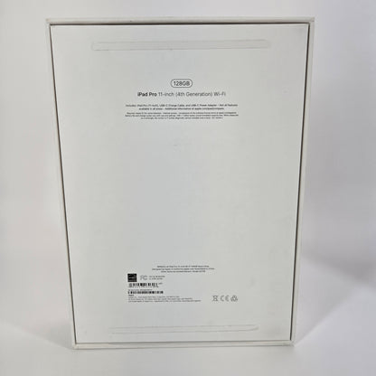 WiFi Only Apple iPad Pro 11" 4th Gen 128GB Silver A2759 17.6.1