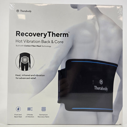 New Therabody RecoveryTherm Hot Vibration Back & Core Massager Wrap