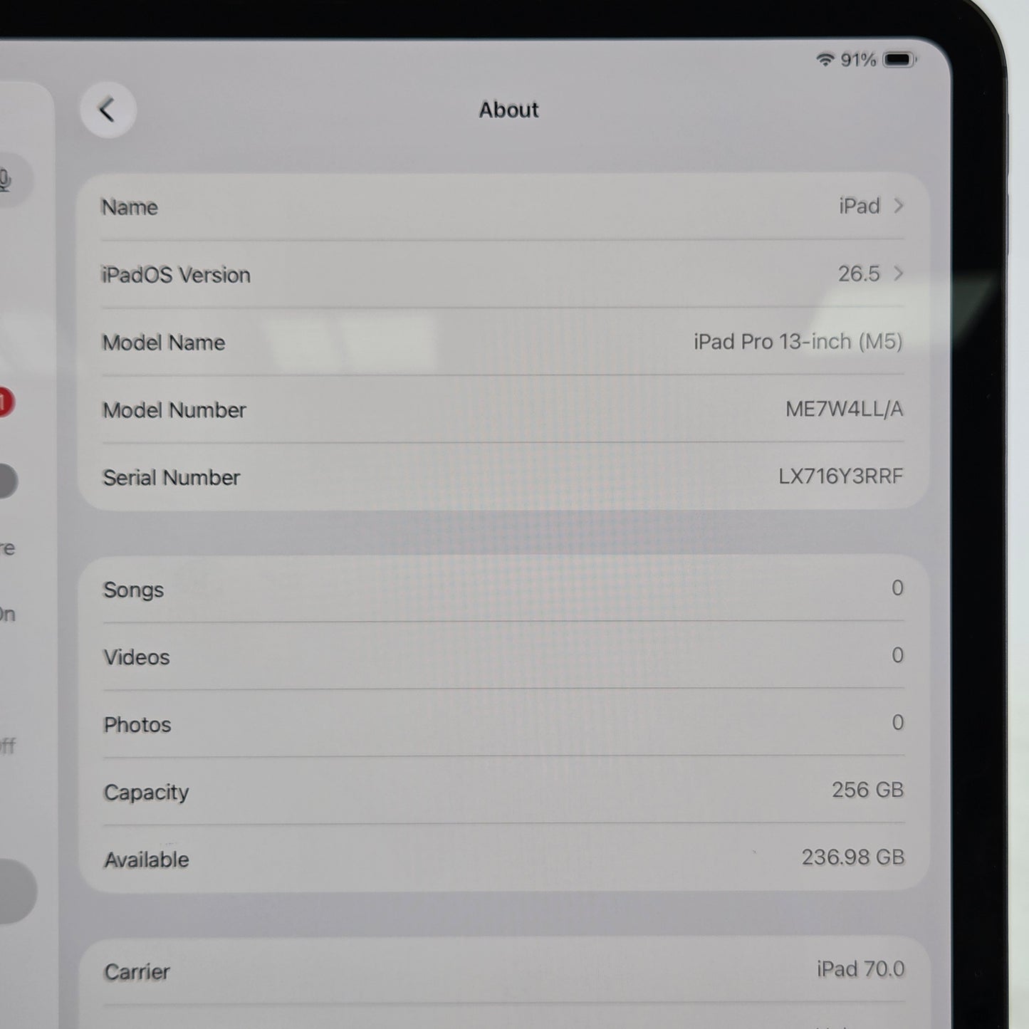 Unlocked Apple iPad Pro 13" M5 256GB Space Black ME7W4LL/A