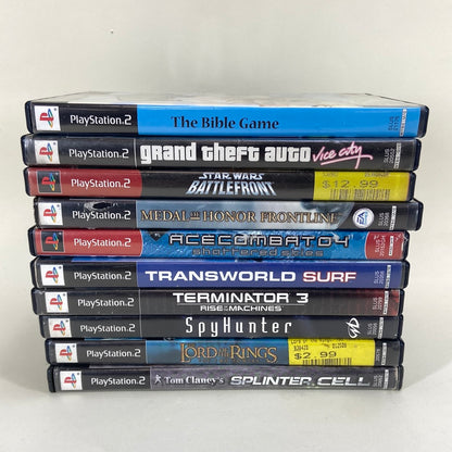 Lot of 10 Sony PlayStation 2 PS2 Games