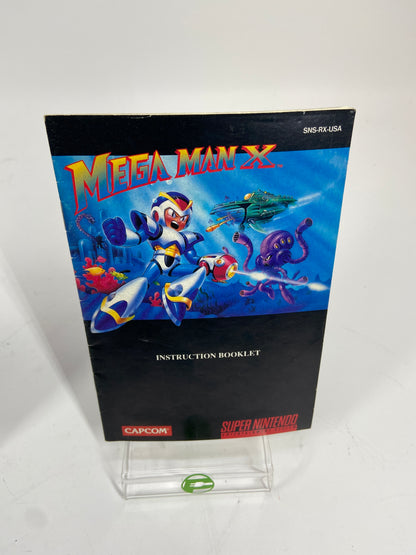 Mega Man X  (Super Nintendo SNES,  1993)  With Manual