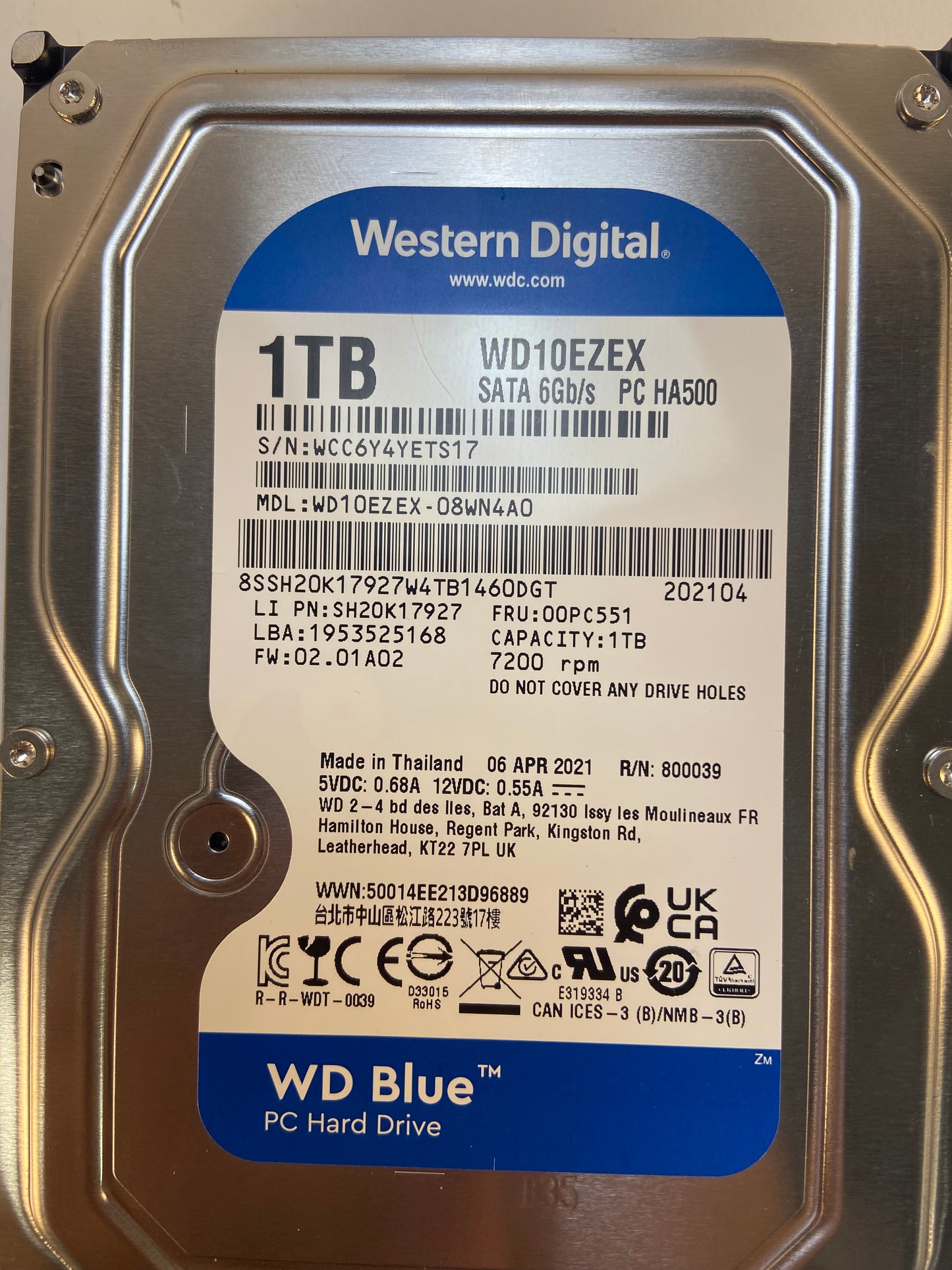 Western Digital, Seagate and Toshiba 3.5" and 2.5"  1TB, 2TB SATA HDD