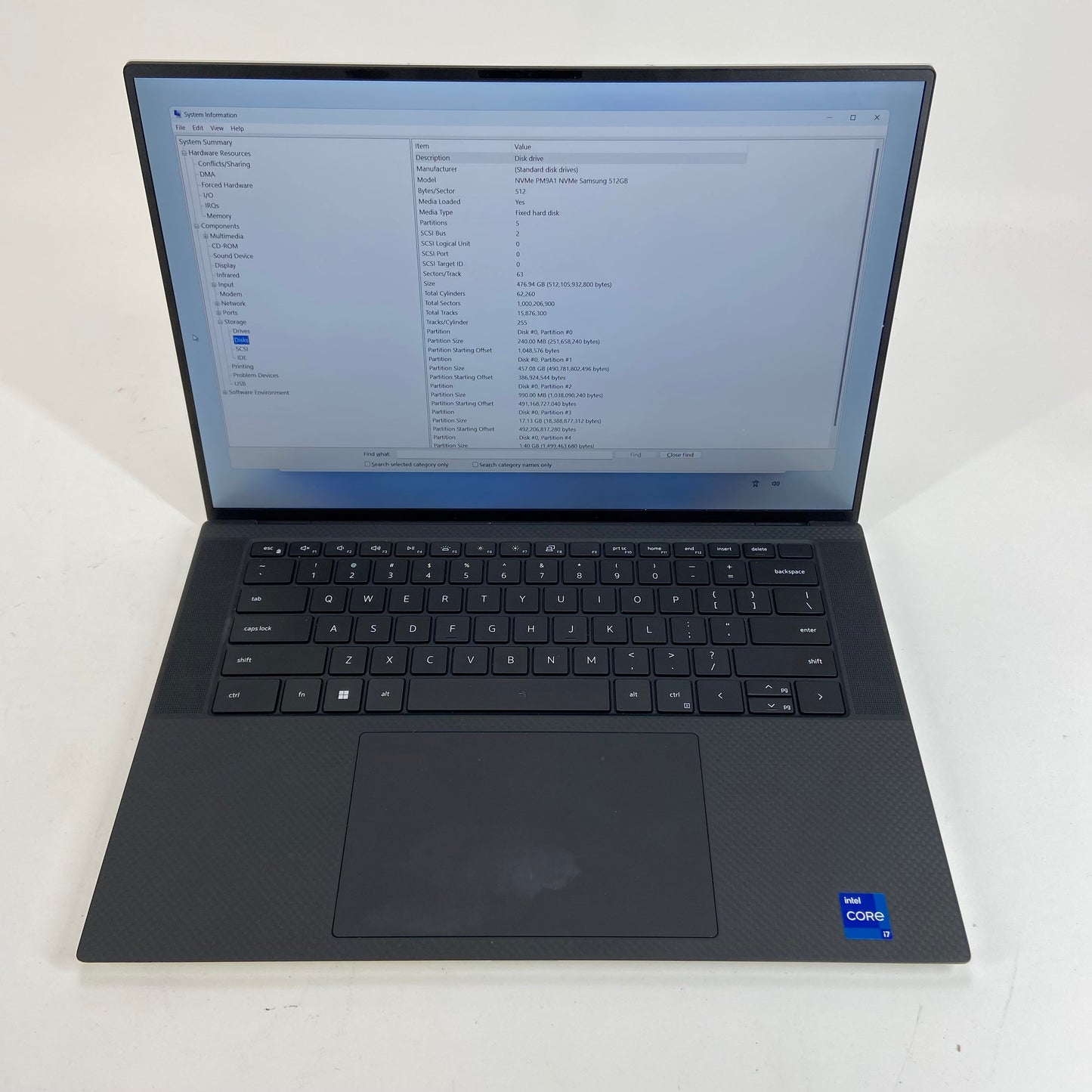 Dell XPS 15 9520 15.6" i7-12700H 4.7GHZ 16GB RAM 512GB SSD RTX 3050