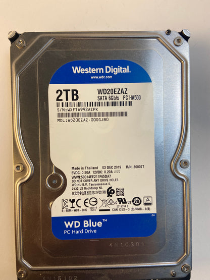 Western Digital, Seagate and Toshiba 3.5" and 2.5"  1TB, 2TB SATA HDD