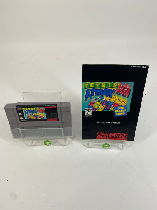 Tetris Attack  (Super Nintendo SNES,  1996)  With Manual