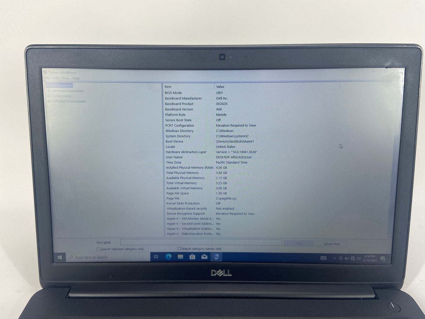 Dell Latitude 3500 P86F 15.6" i3-8145U 2.1GHz 4GB RAM 128GB SSD 1TB HDD