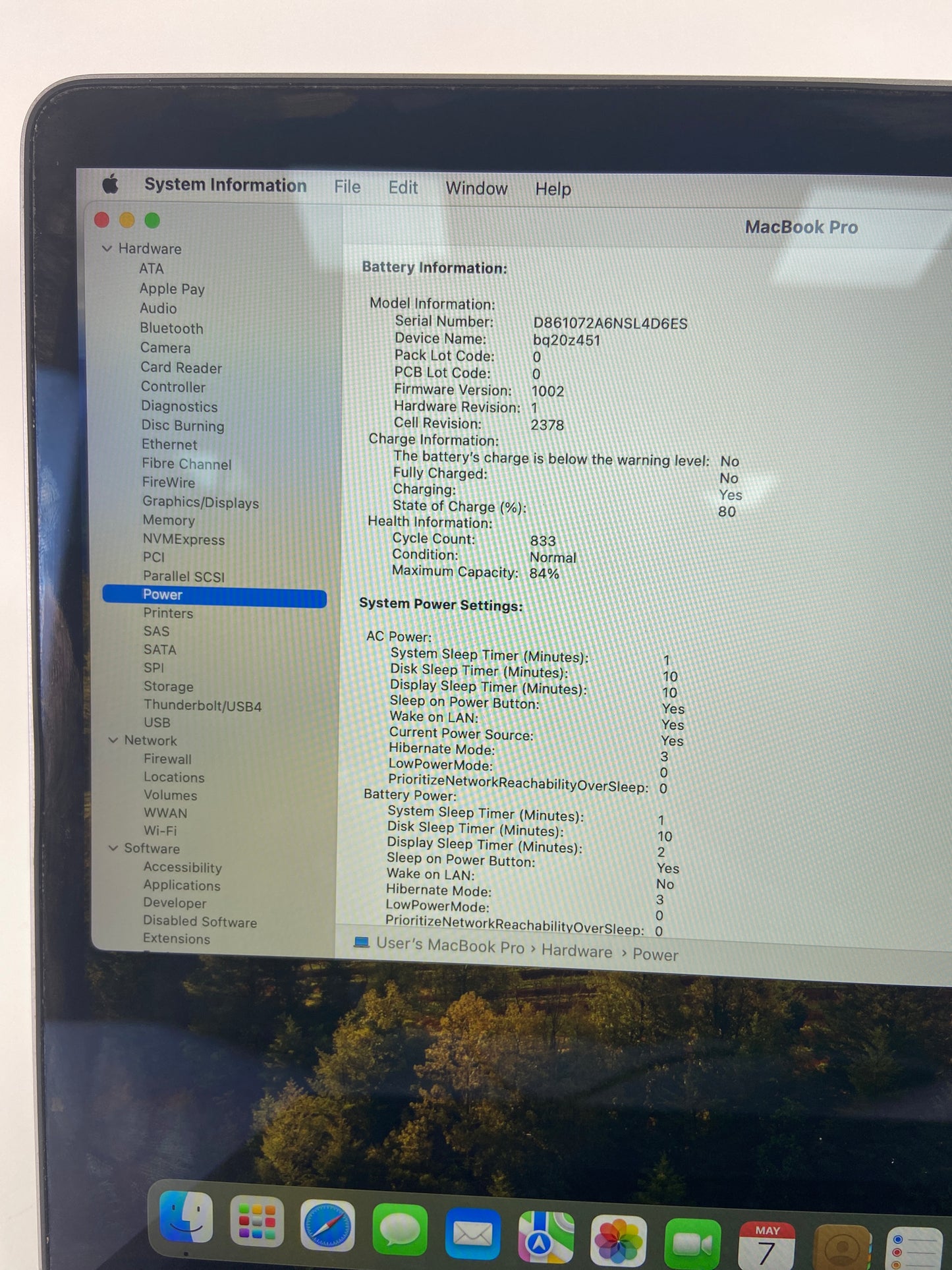 2020 Apple MacBook Pro 13.3" M1 8C GPU 3.2GHz 8GB RAM 256GB SSD A2338 [Scuffed]