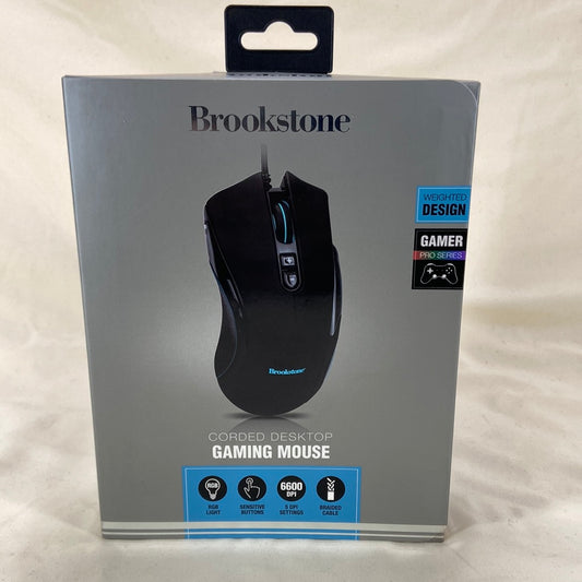 New Brookstone Corded Gaming Mouse BRGM1000B