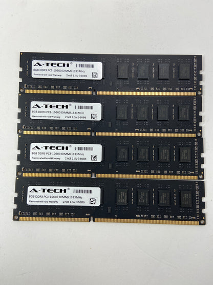 A-TECH 8GB PC3-10600 DIMM 32GB (4x8GB) DDR3 1333MHz