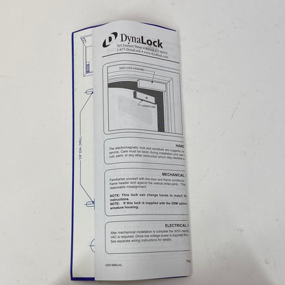 New Dynalock 3000 RHR-US28 1500LBS Holding Force Electromagnetic Lock