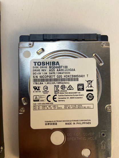 2 Western Digital 3.5" WD Blue  1TB SATA HDD WD10EZEX + 1 TOSHIBA  1TB MQ04ABF100 SATA 2.5" HDD