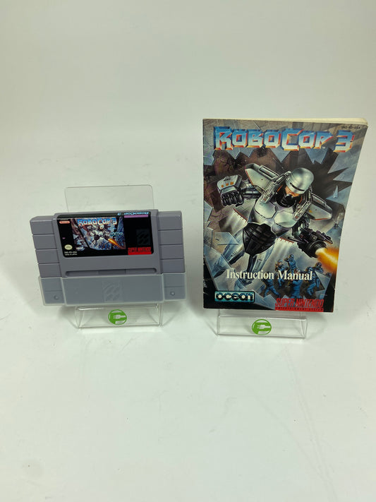 Robocop 3  (Super Nintendo SNES,  1992)  With Manual