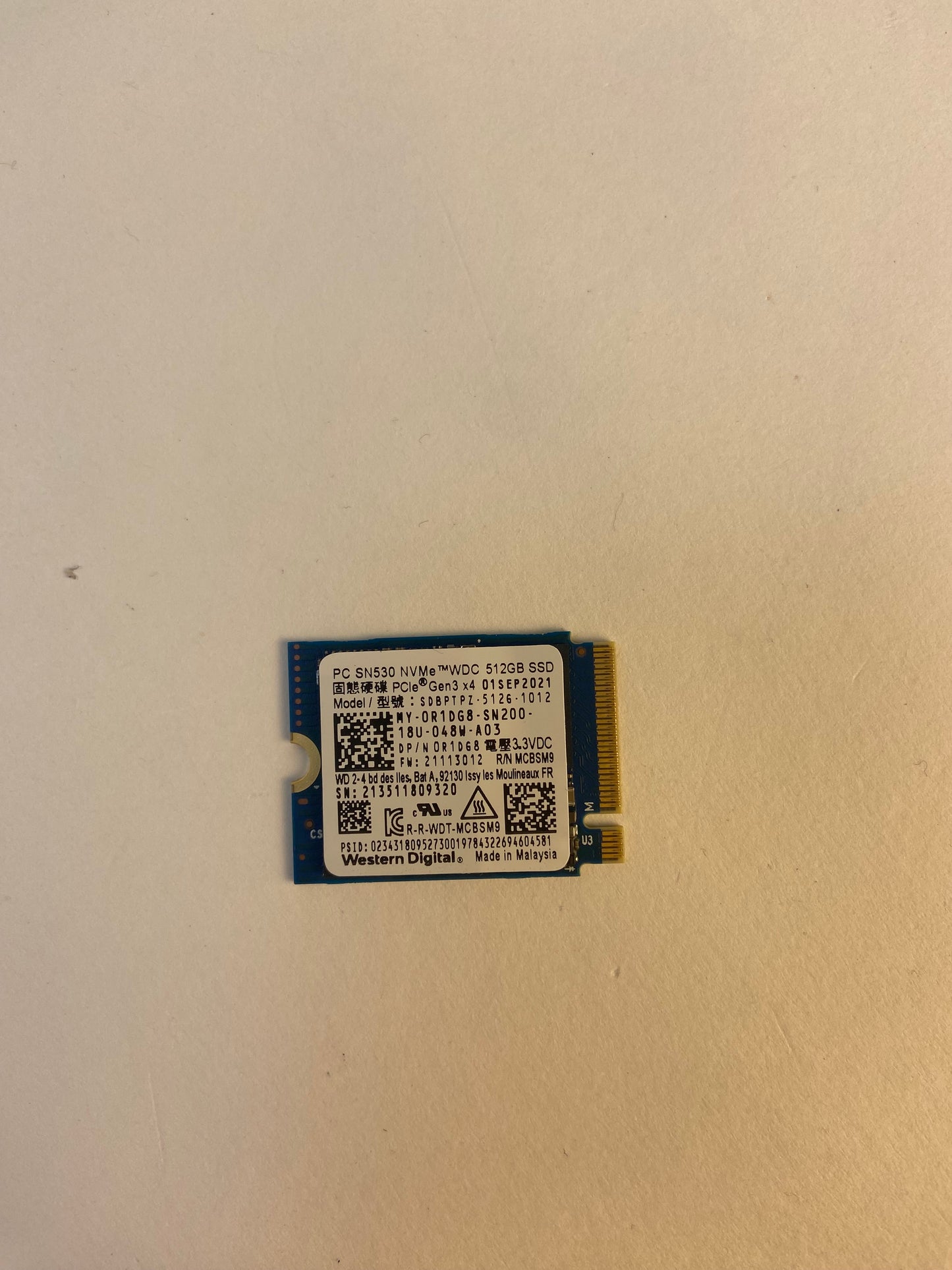 Western Digital WD Green 240GB and SN530 NVME  512GB SSD