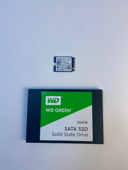 Western Digital WD Green 240GB and SN530 NVME  512GB SSD