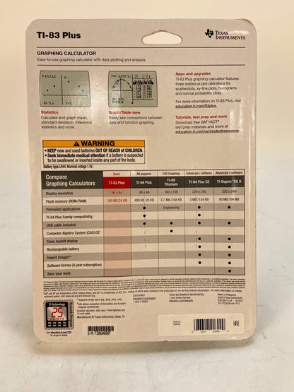New Texas Instruments TI-83+ Graphing Calculator