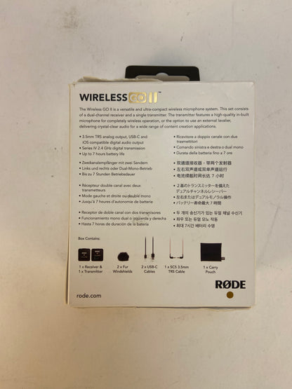 Rode Wireless Go 2 50Hz – 20kHz Wireless Microphone