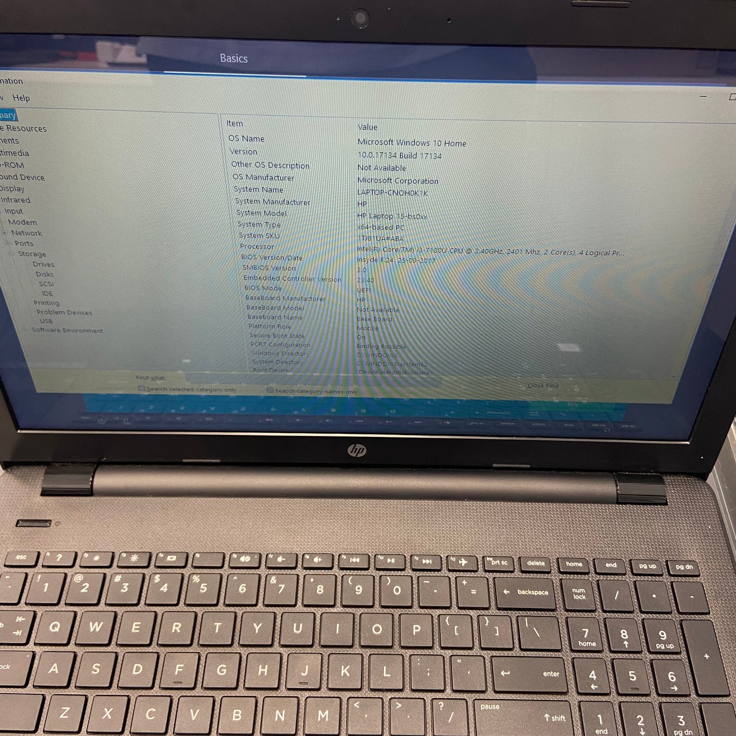 HP 15-bs013dx 1TJ81UA 15" i3-7100U 2.4GHz 8GB 1TB HDD