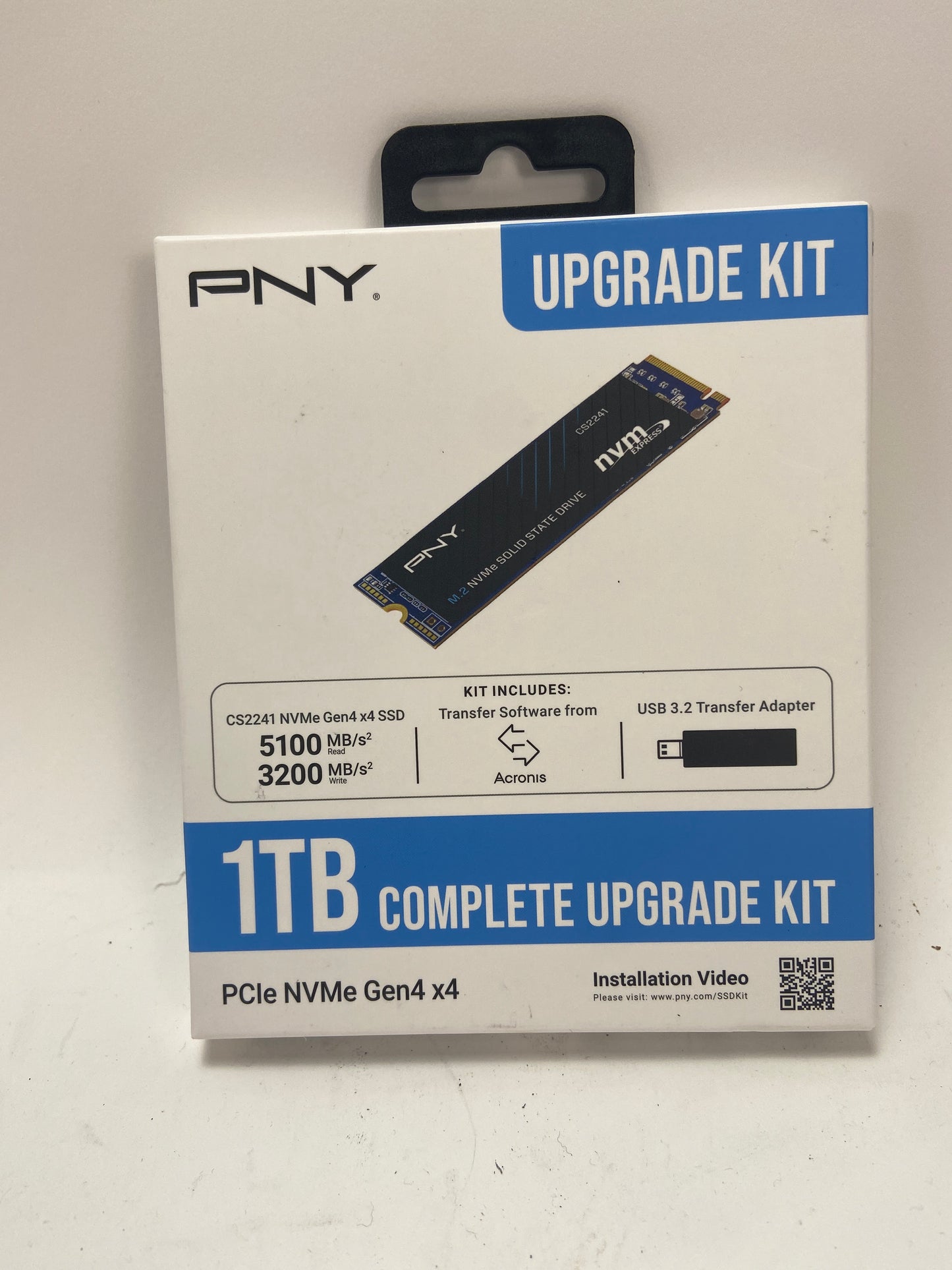 PNY PCIe NVMe Gen4 x4 SSD 1TB Complete Upgrade Kit M280CS2241-1TBKIT-RB