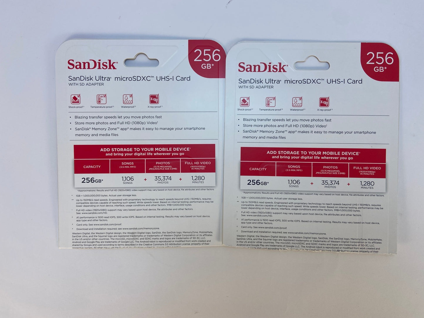 2 New Sandisk  Ultra microSDXC UHS-I Card MicroSD Card 256GB