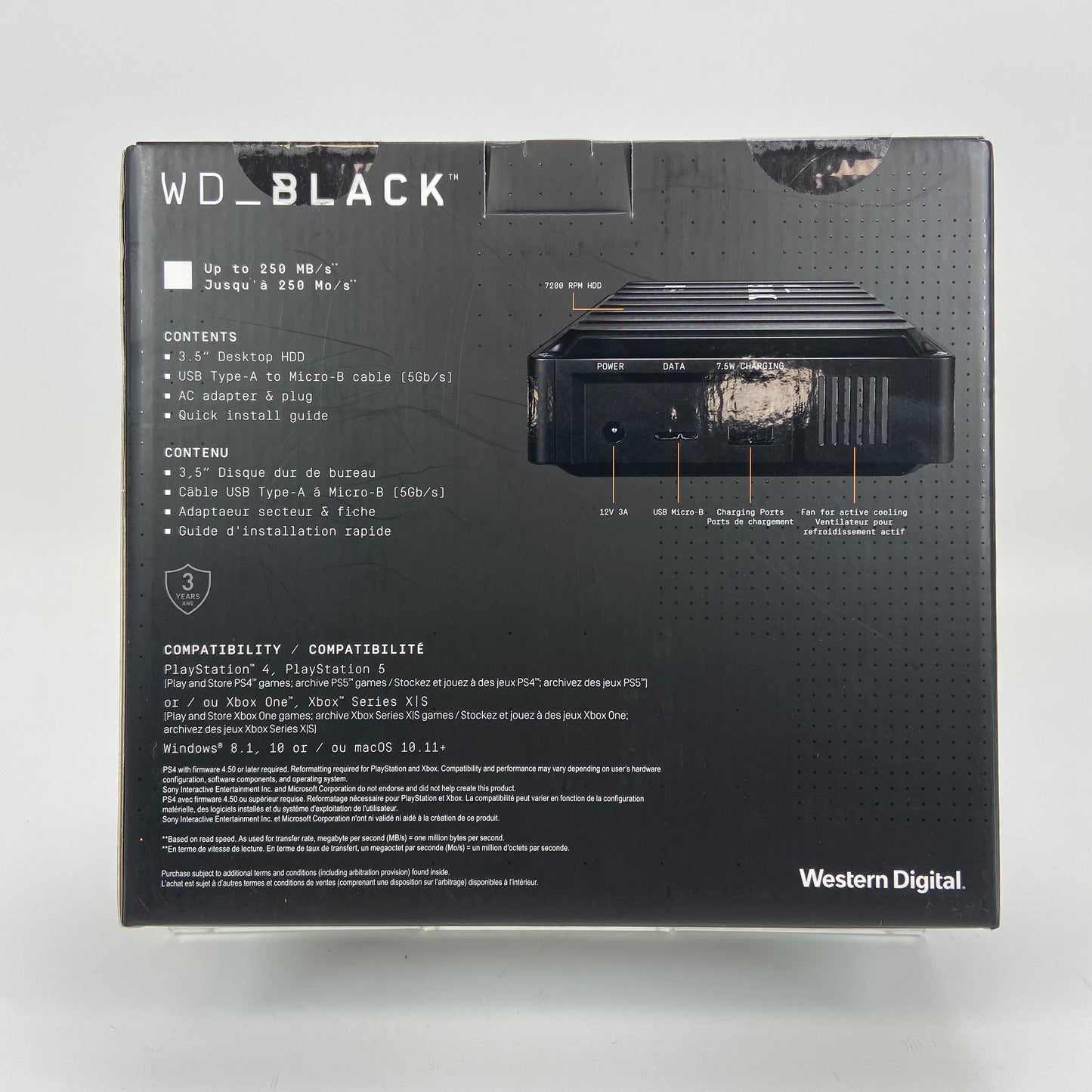 New Western Digital WD External Black D10 External Game Drive 8TB USB External