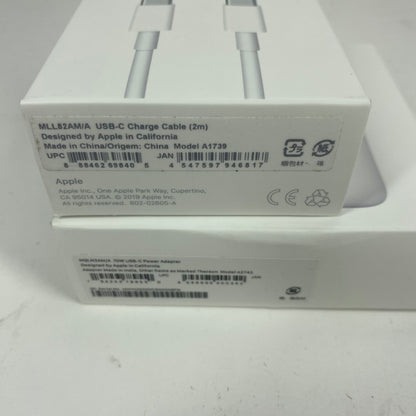 New Apple 70W USB-C Power Adapter + 2m Cable White A2743 A1739