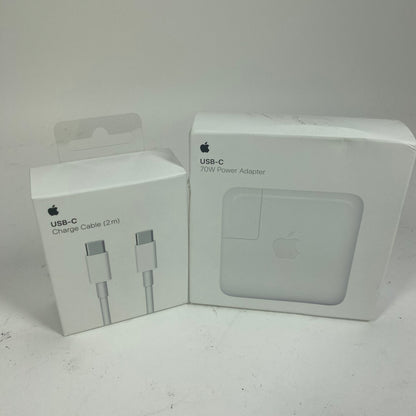 New Apple 70W USB-C Power Adapter + 2m Cable White A2743 A1739