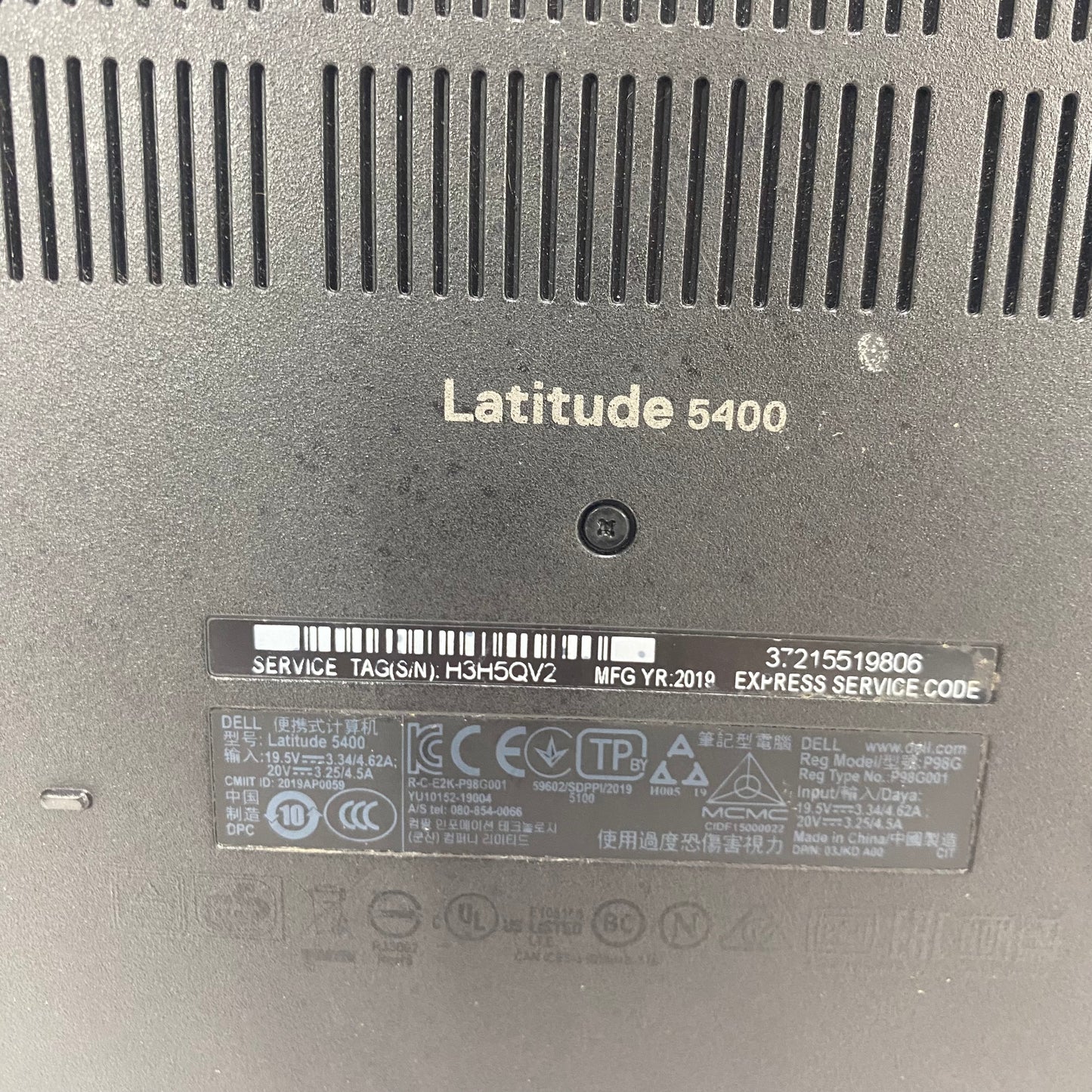 Dell Latitude 5400 14" i5-8265U 1.6GHz 8GB RAM 500GB HDD