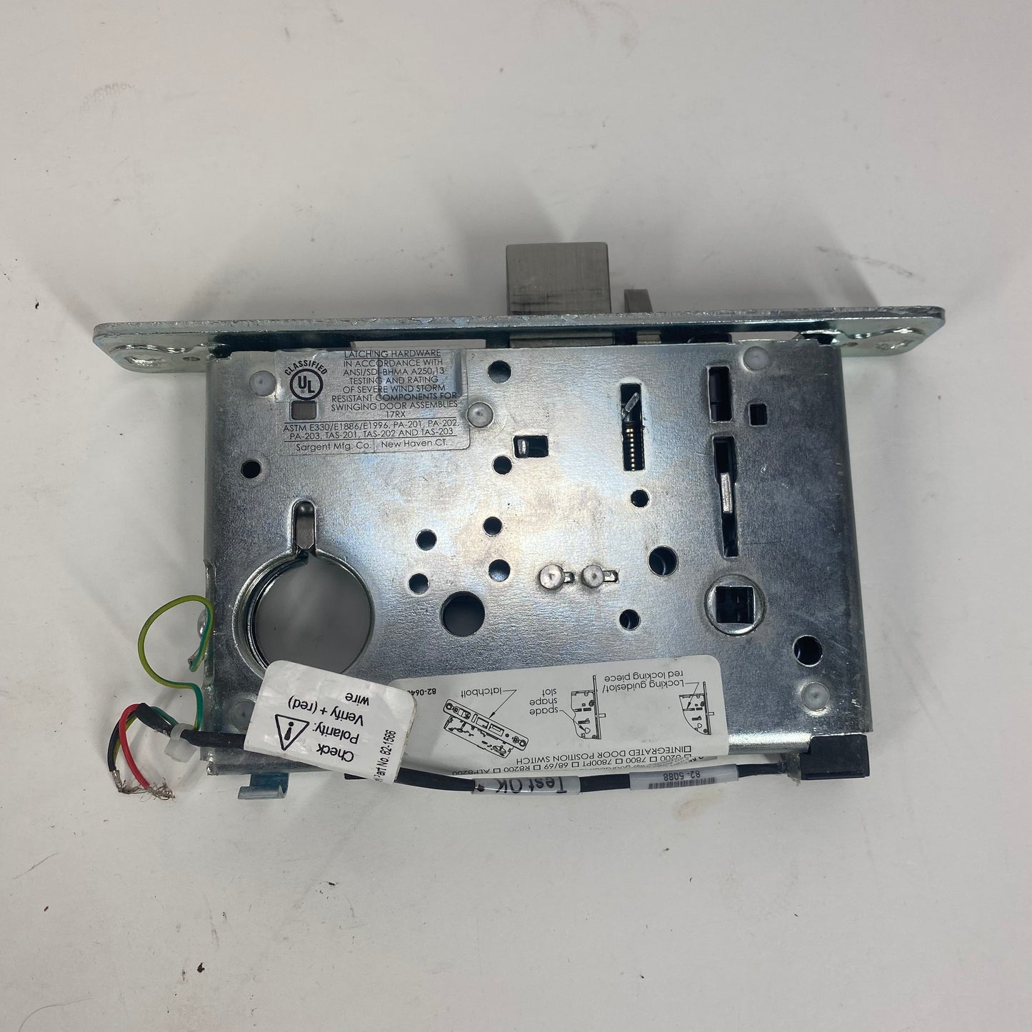 Broken Sargent Assa Abloy Elec Lock Body FS 24V SNG CYL 8270-24V 10