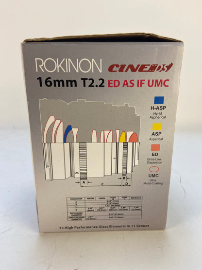 Rokinon Wide Angle Cine DS 4.5-54mm f/1.4 For Canon EF Mount