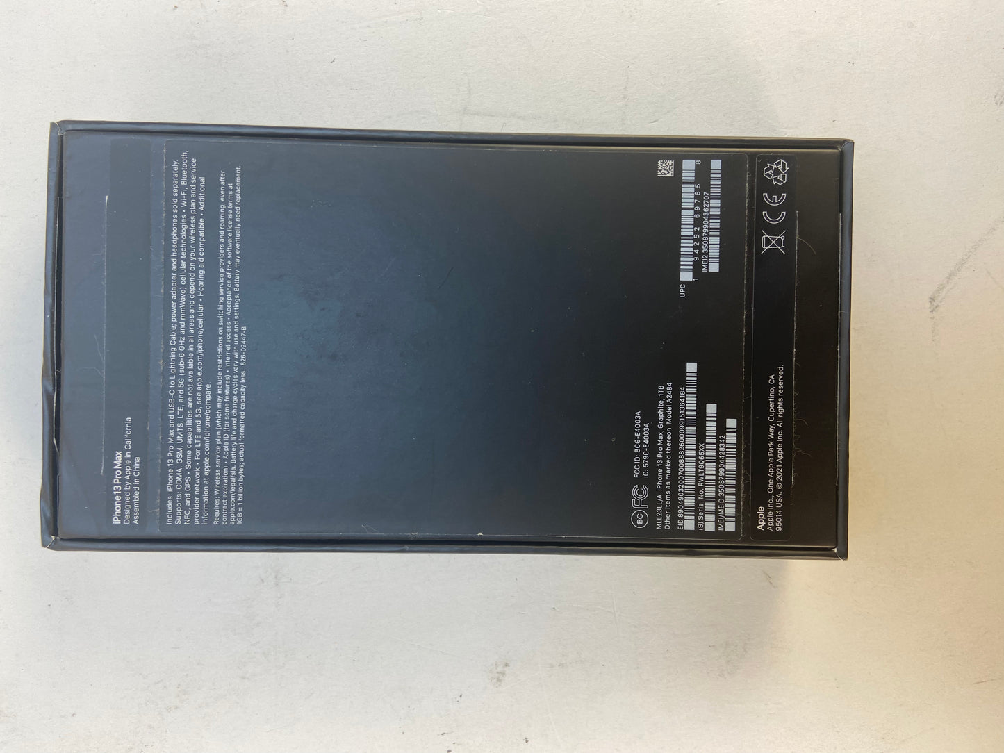 Unlocked Apple iPhone 13 Pro Max 1TB 18.1 Graphite MLL23LL/A