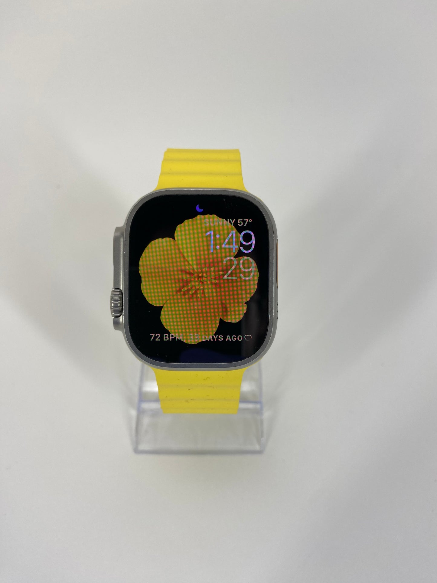 Factory Unlocked Apple Watch Ultra 49MM Titanium Yellow Ocean Band A2622