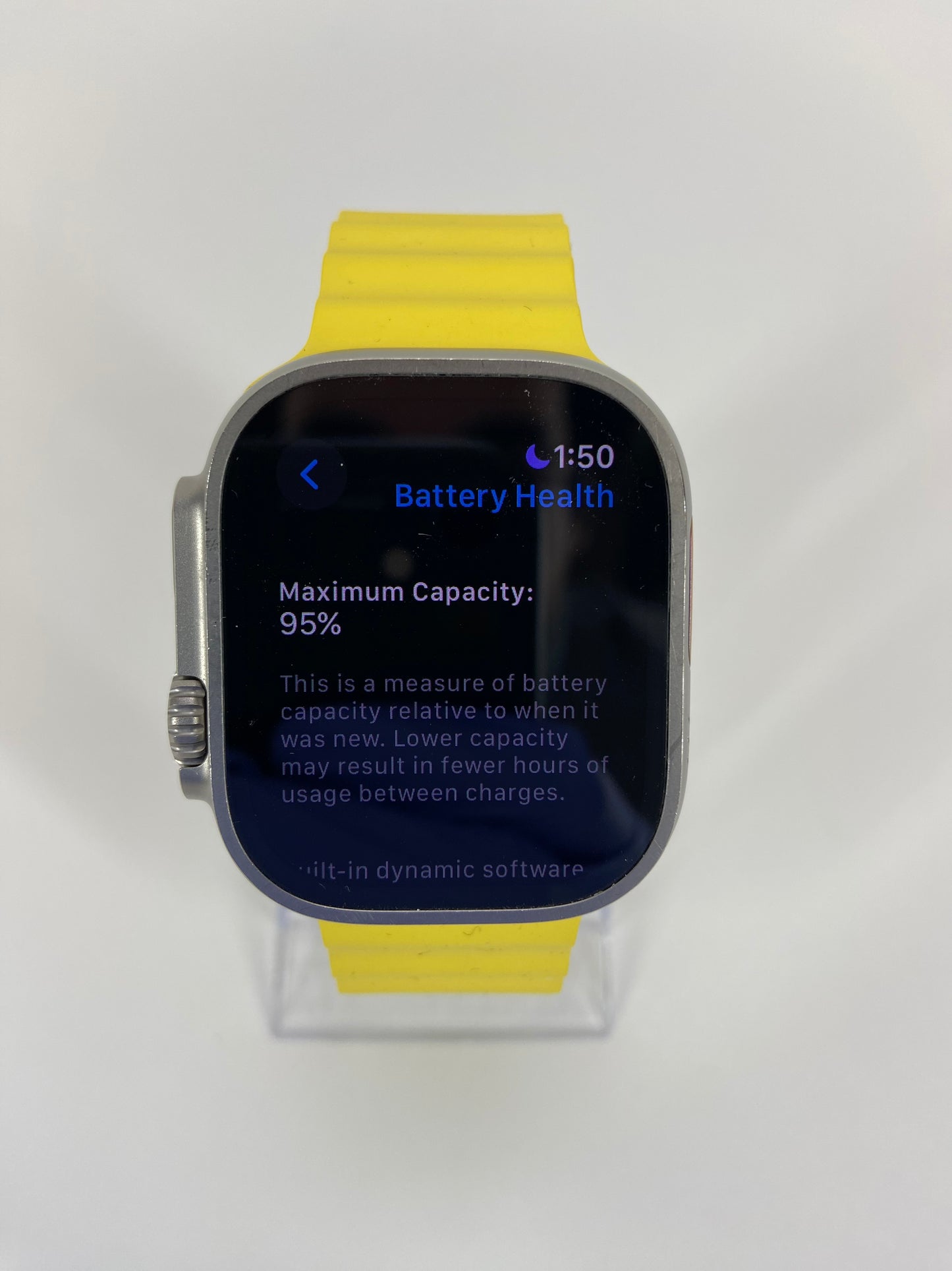 Factory Unlocked Apple Watch Ultra 49MM Titanium Yellow Ocean Band A2622