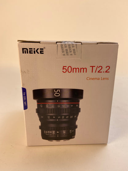 New Meike Cinema Lens 50mm T2.2 For Lumix MFT-Micro Four Thirds Mount