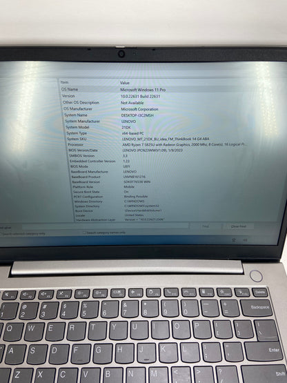 Lenovo ThinkBook 14 G4 ABA 14" Ryzen 7 5825U 2.0MHz 16GB RAM 512GB SSD