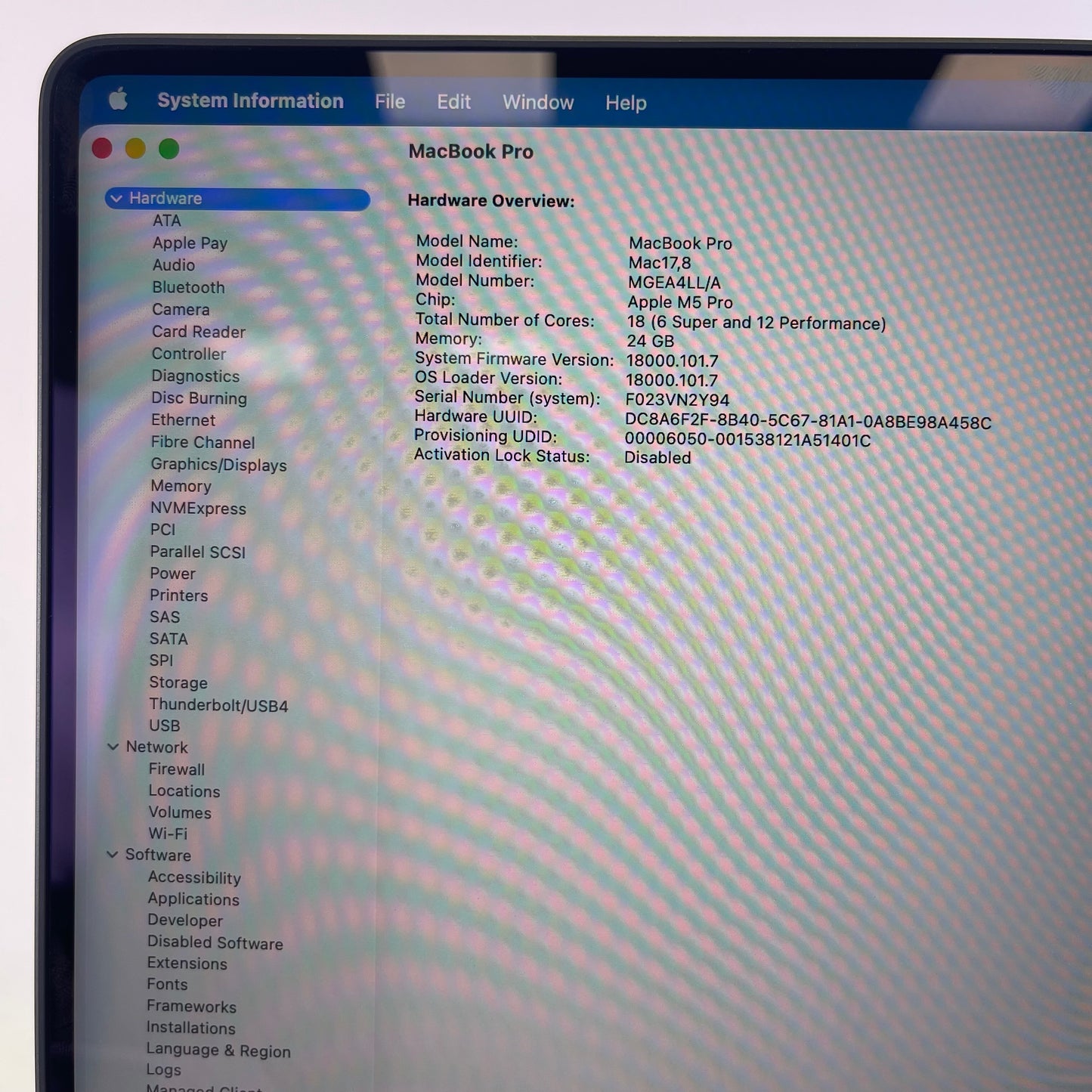 2026 Apple MacBook Pro 16" M5 Pro 20C GPU 4.6GHz 24GB RAM 1TB SSD MGEA4LL/A