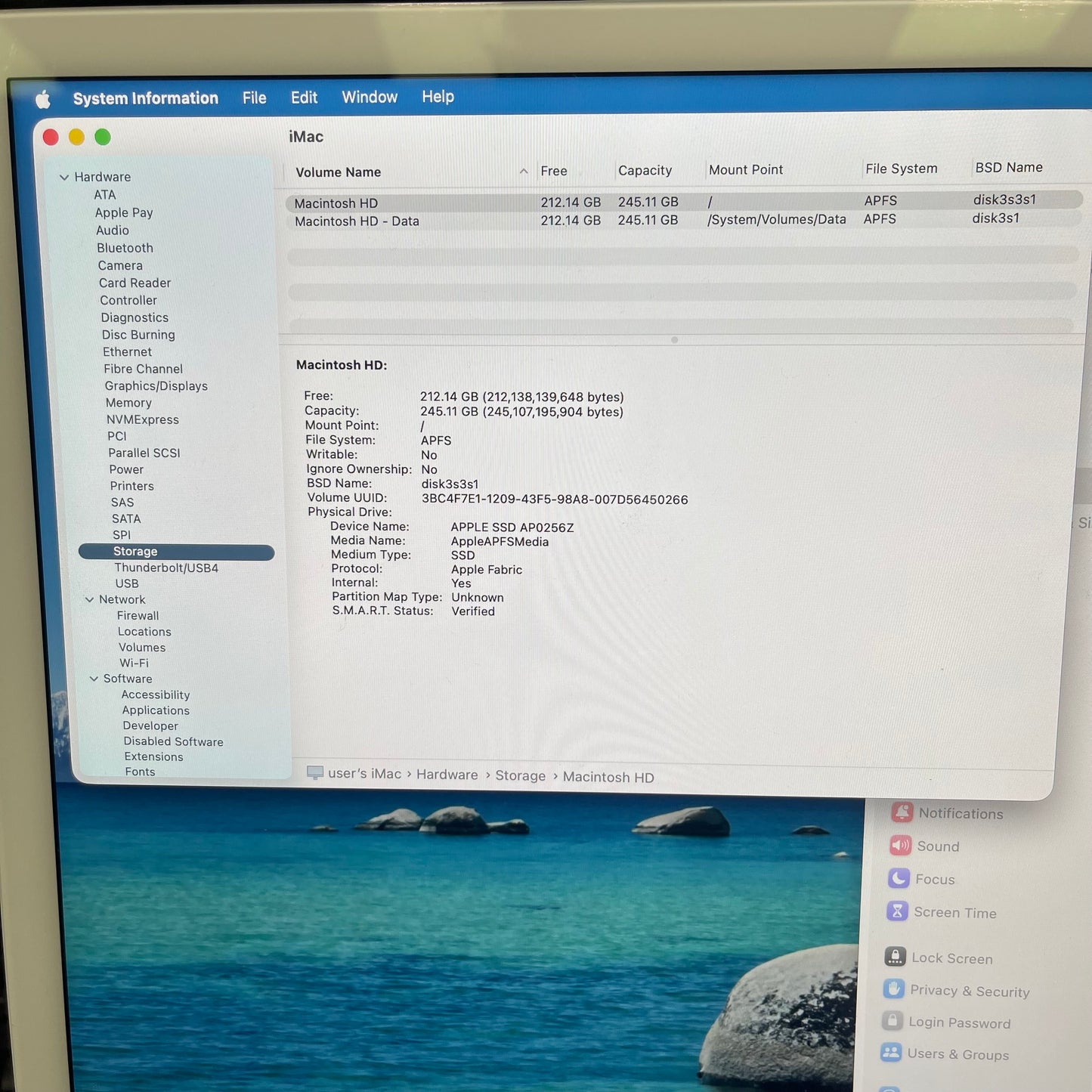 2023 Apple iMac 24" M3 8 Core 4.0GHz 8GB RAM 256GB SSD Blue MQRC3LL/A