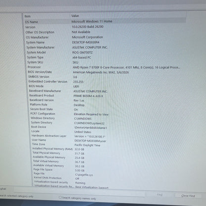 ASUS Custom PC Ryzen 7 8700F 4.10GHz 32GB RAM 1TB SSD PNY GeForce RTX 5070