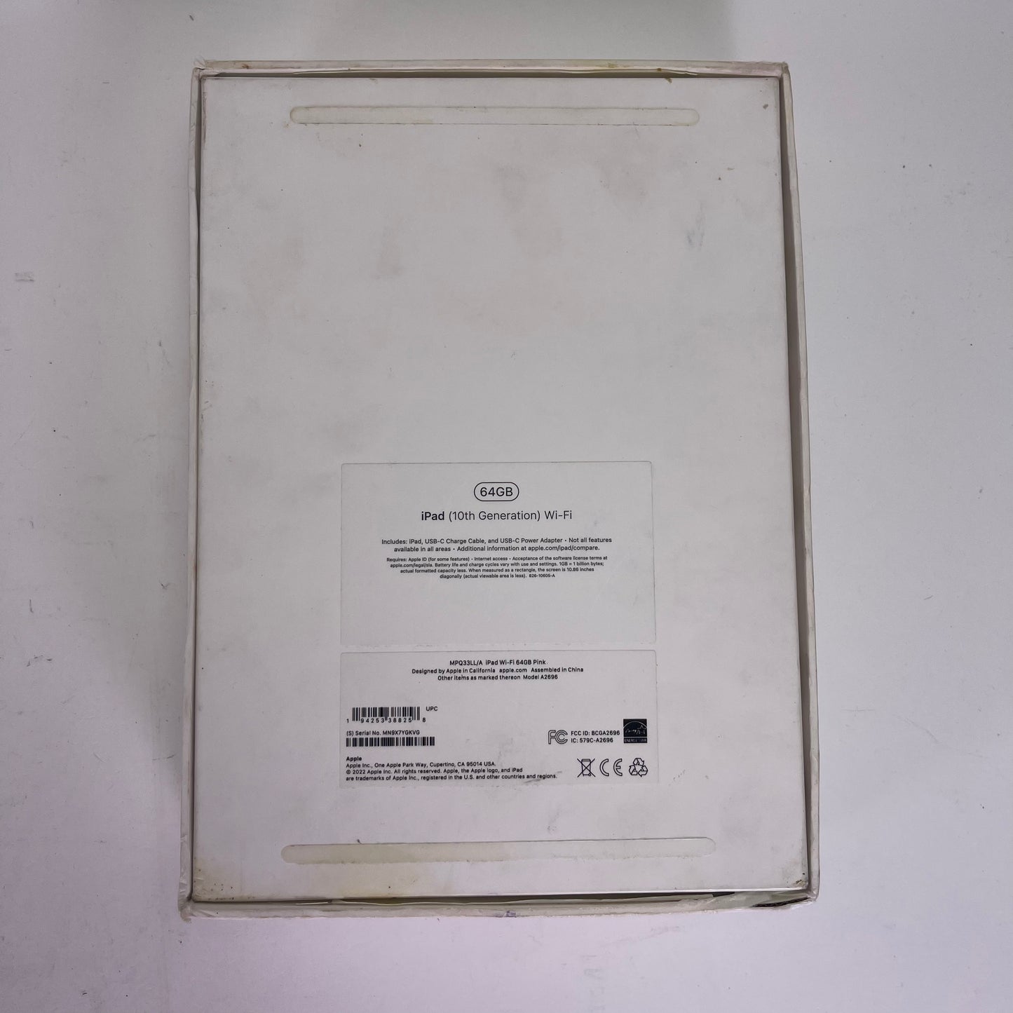 WiFi Only Apple iPad 10th Gen 64GB Pink MPQ33LL/A