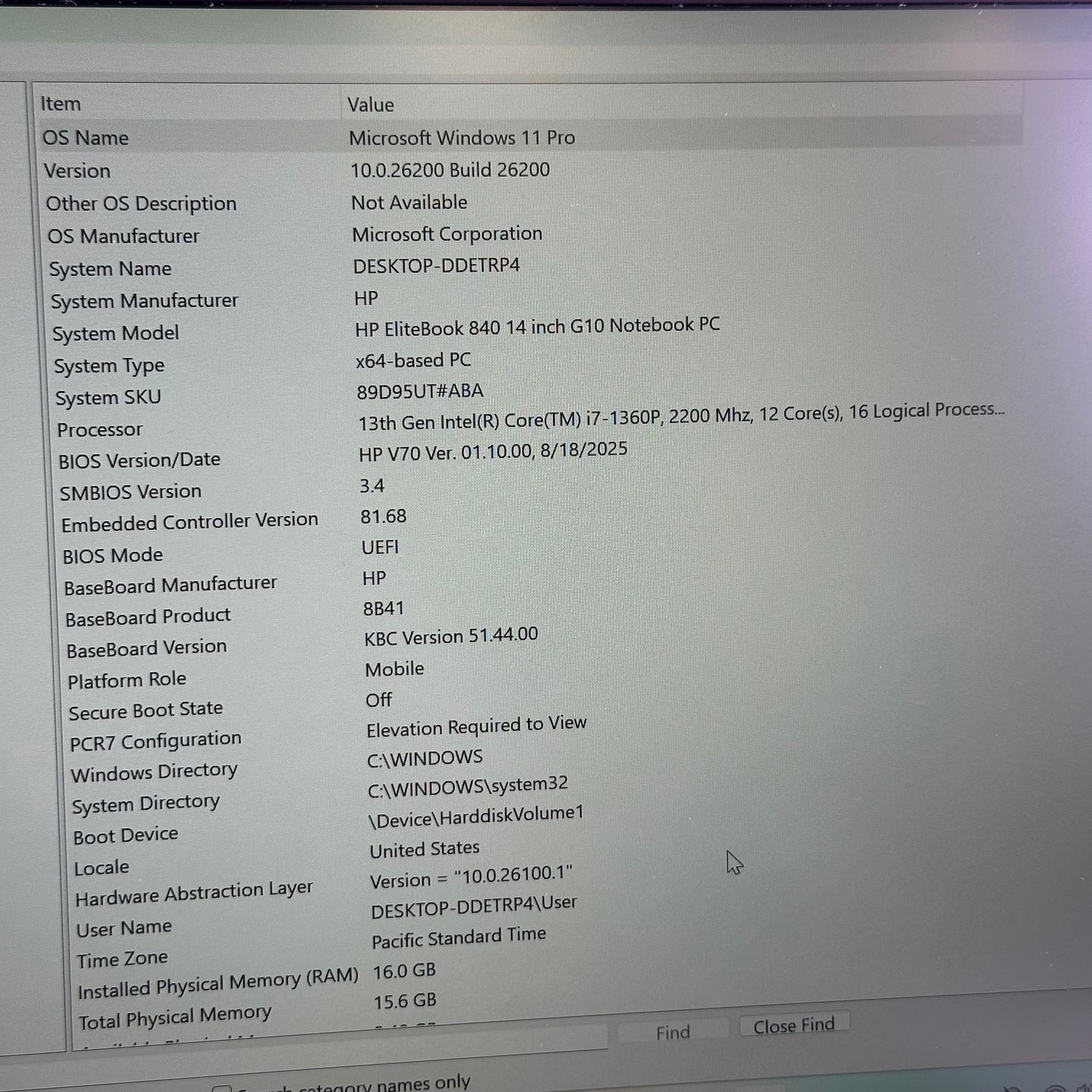 HP EliteBook 840 G10 14" i7-1360P 2.2GHz 16GB RAM 512GB SSD