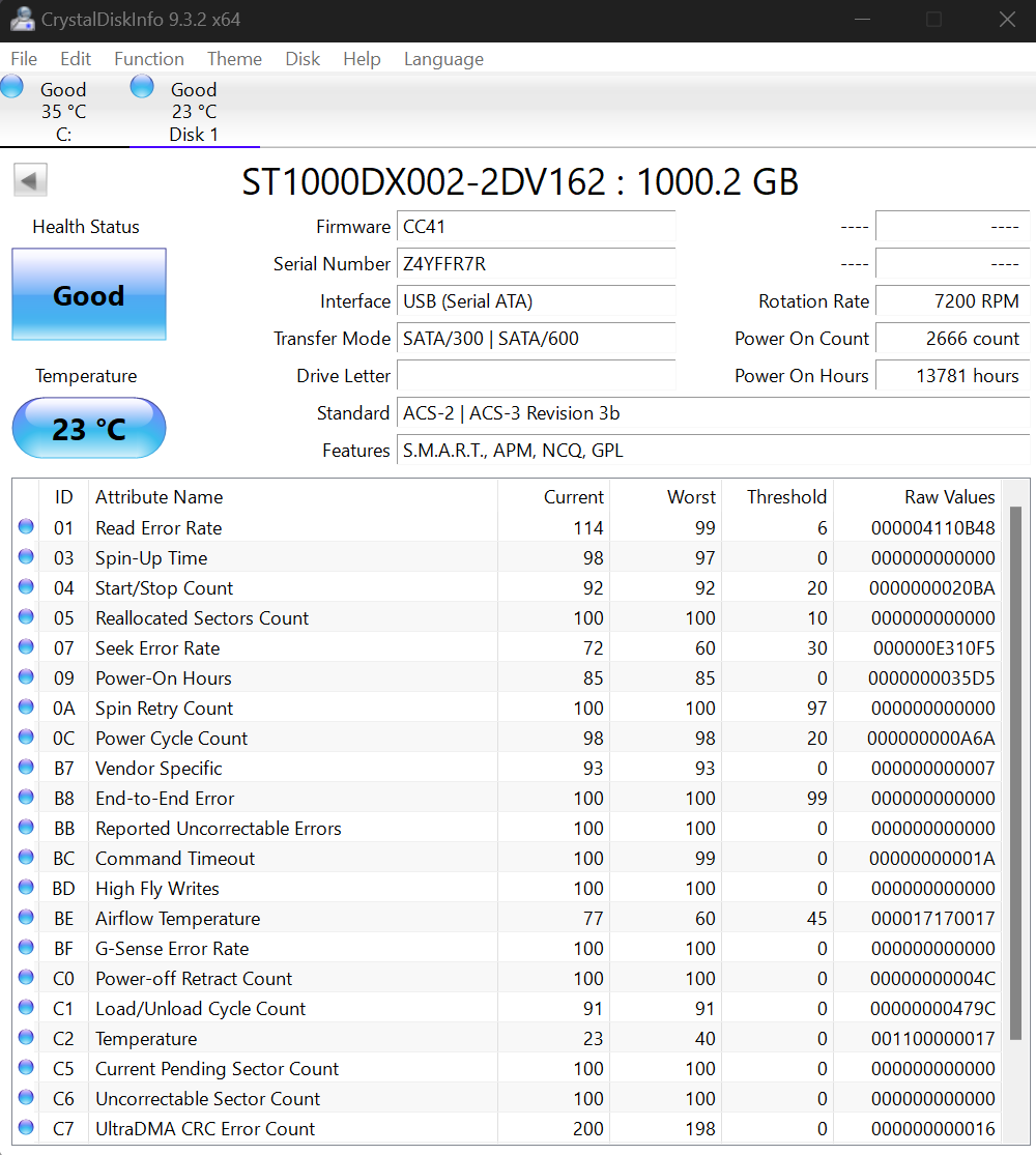 Seagate / Toshiba Lot of 7 1TB 3.5" 7200RPM Hard Drives TESTED WORKING