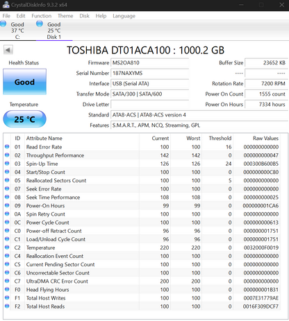 Seagate / Toshiba Lot of 7 1TB 3.5" 7200RPM Hard Drives TESTED WORKING